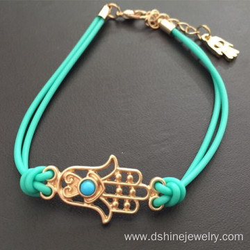 Wholesale Handmade Metal Hamsa Evil Eye Amulet Bracelet